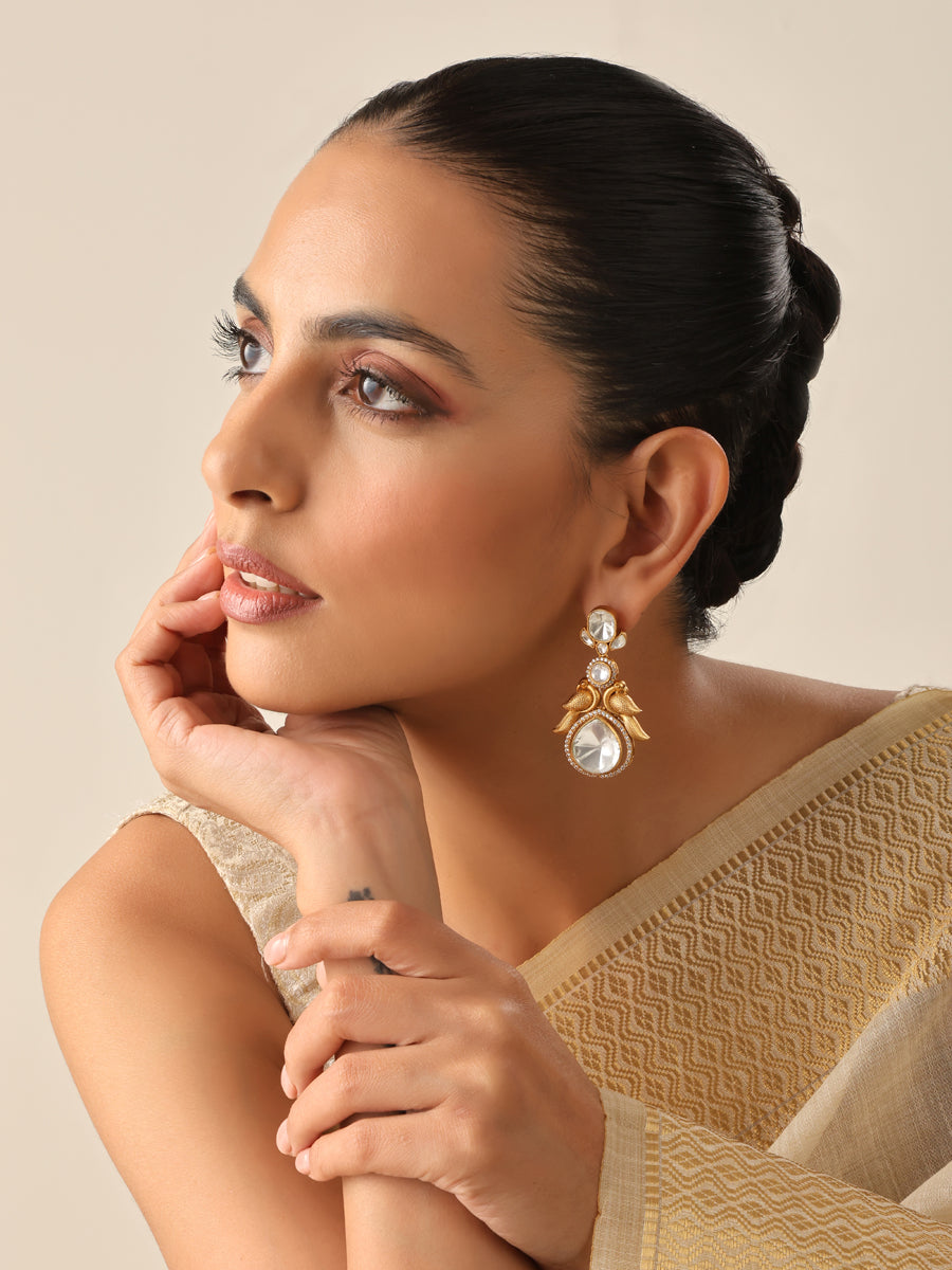 Buy Designer Sarees, Salwar Kameez, Kurtis & Tunic and Lehenga Choli.Grand  Gold Earrings